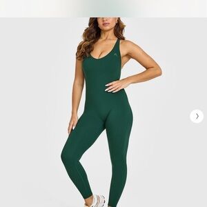Oner Active Green Seamless Jumpsuit with Scoop Neckline